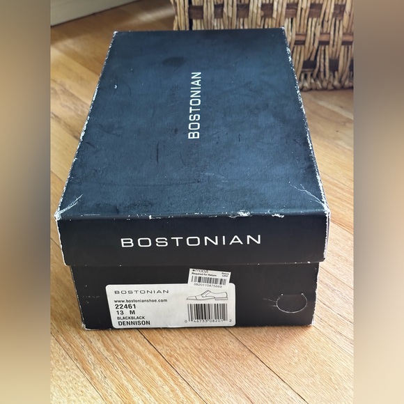 BOSTONIAN Classic Black Men\'s Cap-Toe Lace-Up Dress Shoes 13M Tux